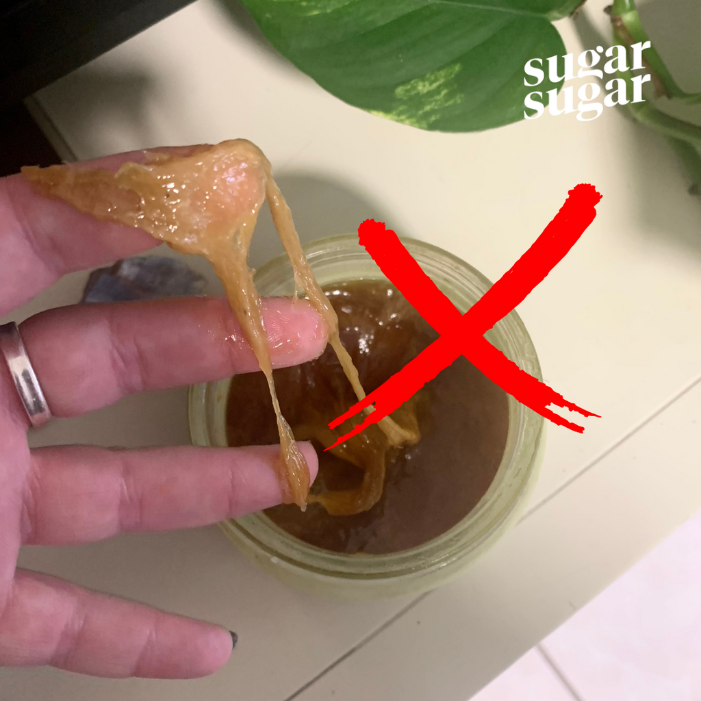 bad consistency of glow goop sugar wax
